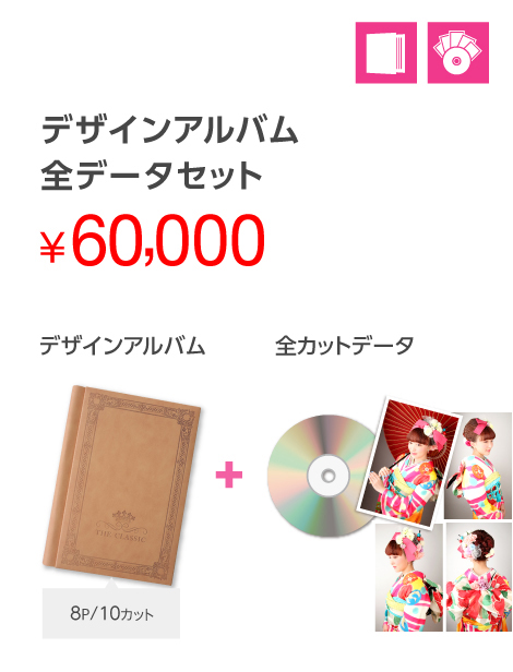 デザインアルバム全データセット60,000円 デザインアルバム(8P/10カット)+全カットデータ